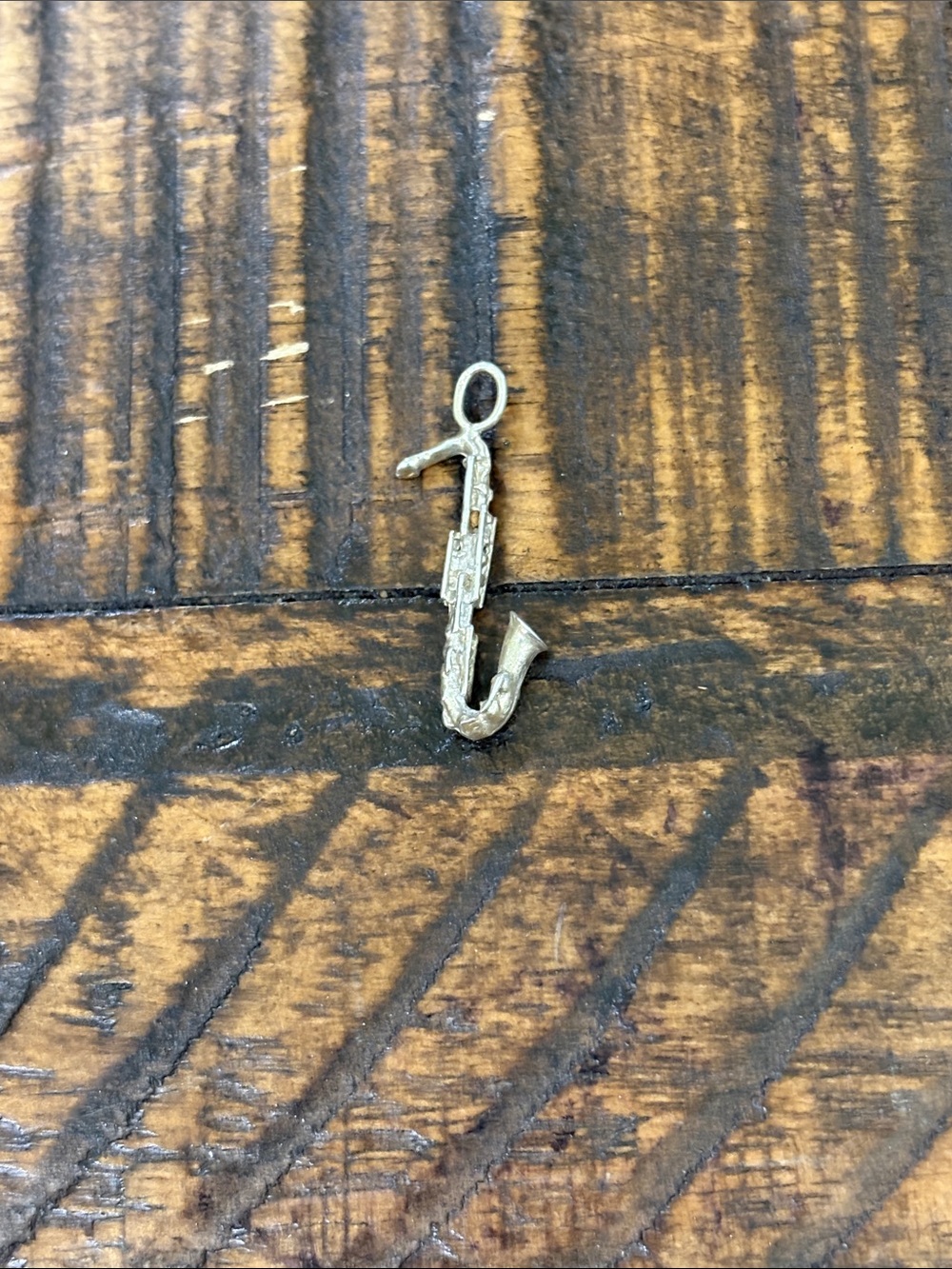 Vintage Saxophone Charm Sterling Silver Pendant